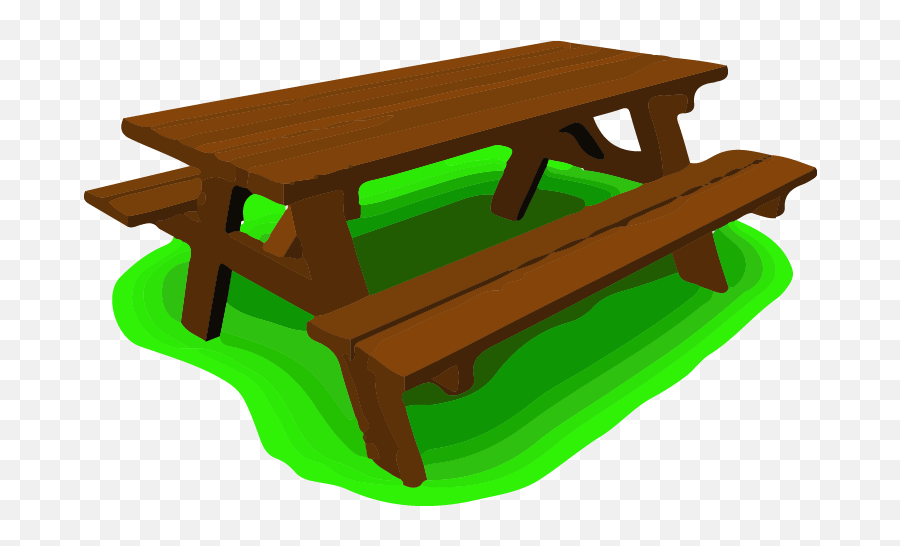 Picnic Area On Site - Picnic Table Top Clip Art 733x465 Transparent Background Picnic Table Clipart Emoji,Table Top Png