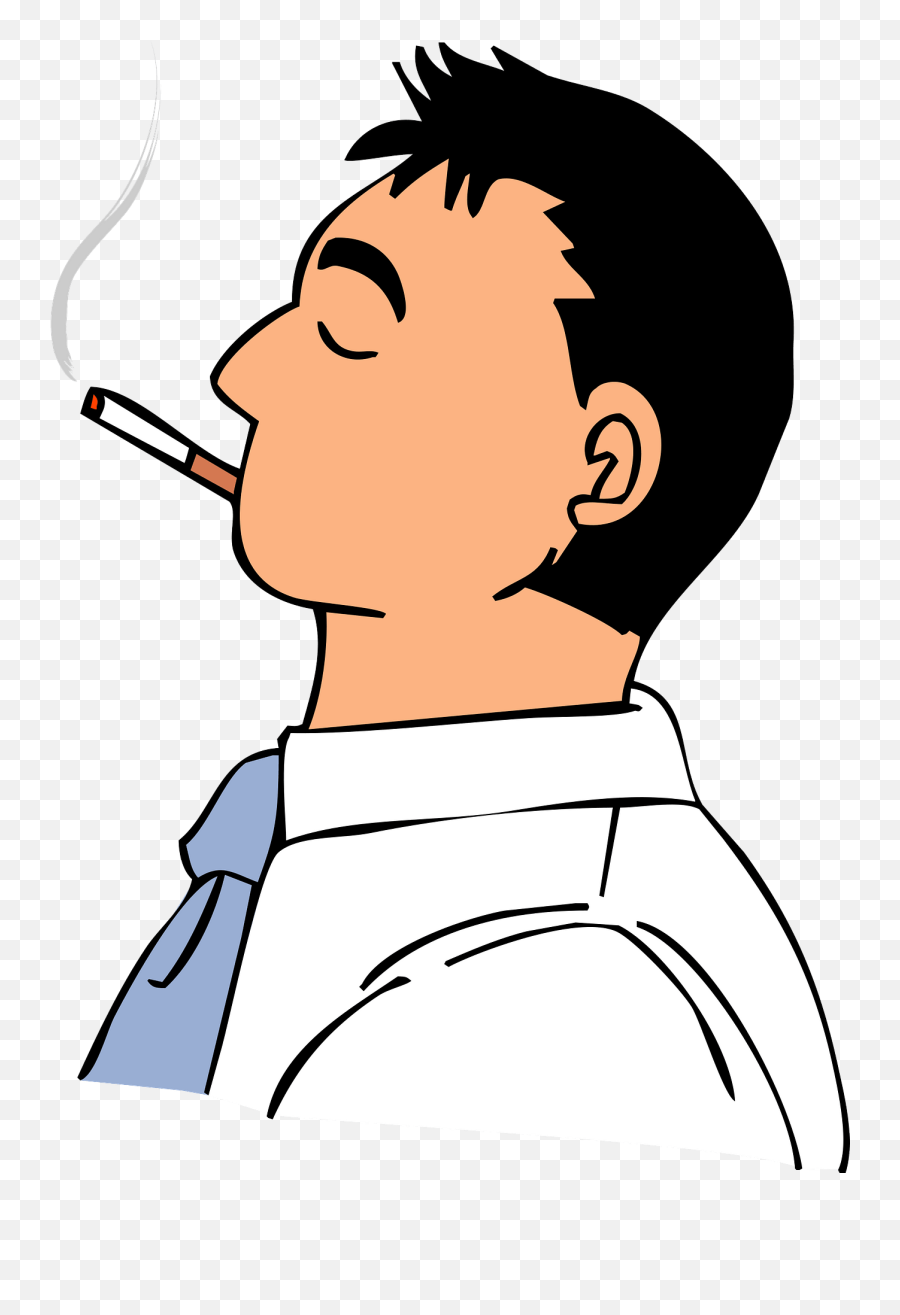 Businessman Is Smoking Clipart - Smoking Clipart Png Emoji,Smoking Clipart