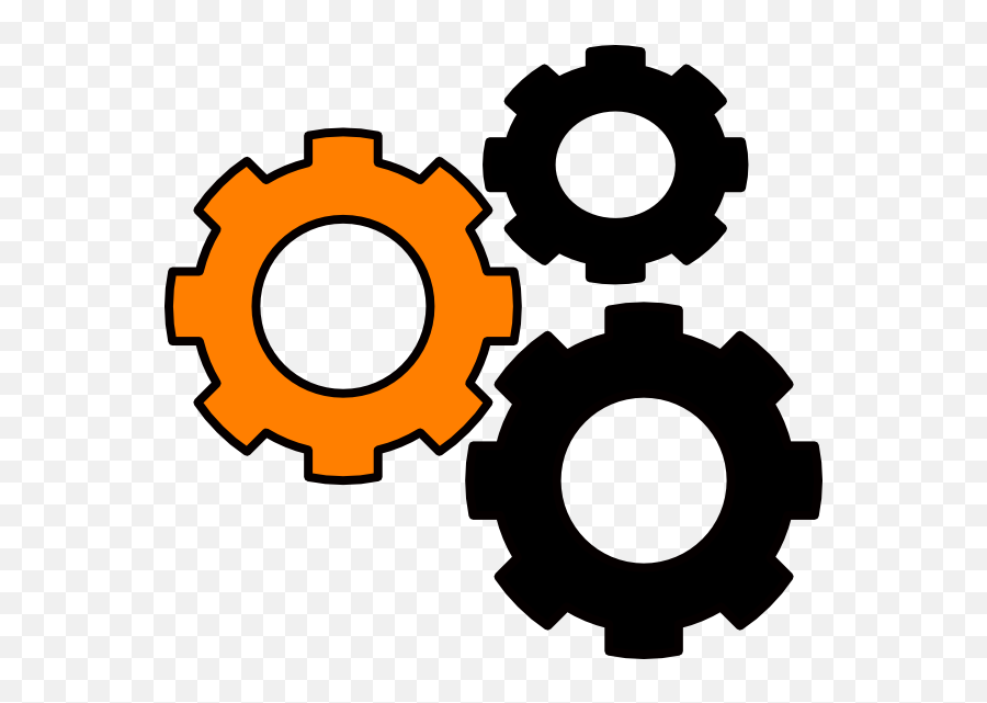 Gears Orange Clip Art At Clker - Cog Clipart Transparent Development Icon Emoji,Cog Clipart