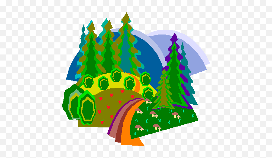 Cartoon Forest - 490x443 Png Clipart Download Emoji,Forest Trees Clipart
