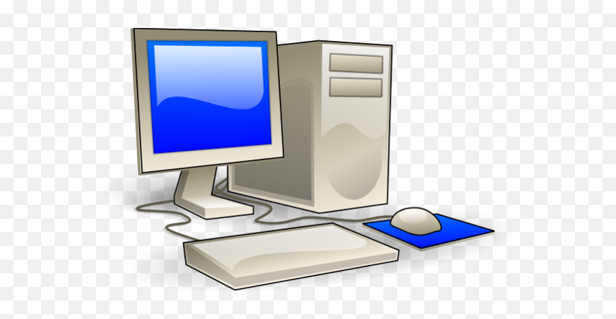 Desktop Computer Pc With Lcd Clipart Panda - Free Clipart Emoji,Computer Lab Clipart