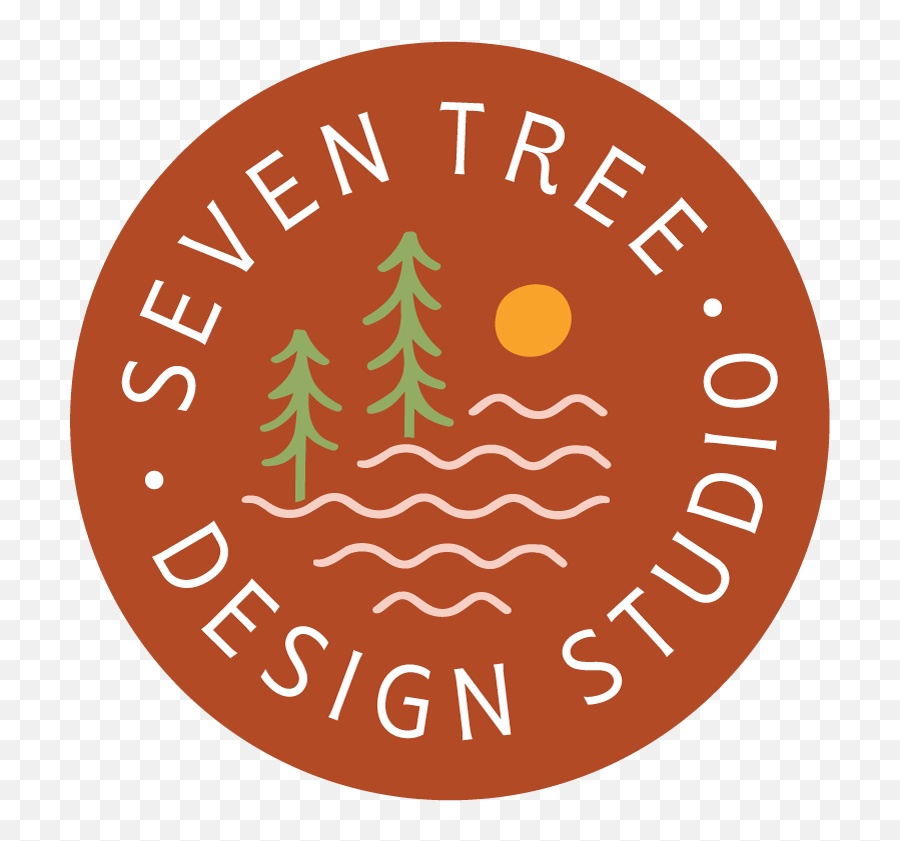 Seven Tree Design Emoji,Tree In Circle Logo