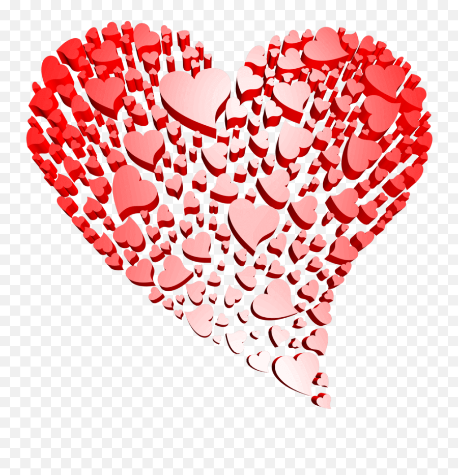 3d Transparent Heart Of Hearts Free Clipart - Transparent Heart Emoji,Hearts Transparent