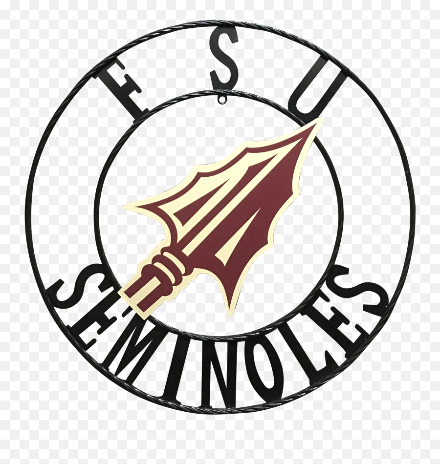 Fsu Seminoles Round Collegiate Sign - Fsu Drawings Emoji,Fsu Logo