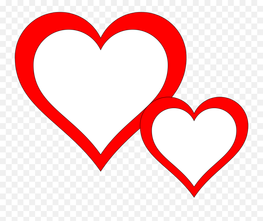 Two Hearts Clipart - Two Love Heart Clipart Emoji,Hearts Clipart