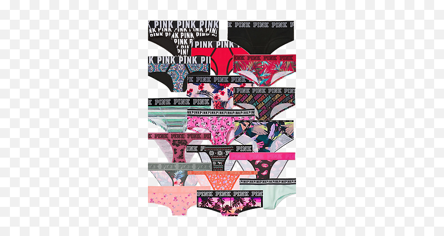 Victoriau0027s Secret Pink Logo Panty Underwear 10 - Count Ebay For Adult Emoji,Victoria Secrets Pink Logo