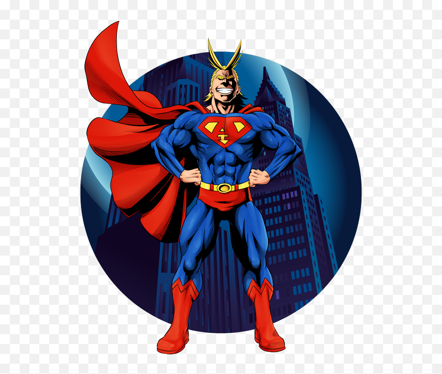 Download Hd All Might X Superman Preview - All Might T Shi All Might Superman Emoji,All Might Transparent