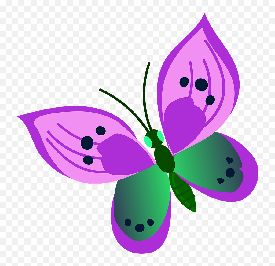 Butterfly Clipart Free Download Transparent Png Creazilla - Girly Emoji,Free Butterfly Clipart