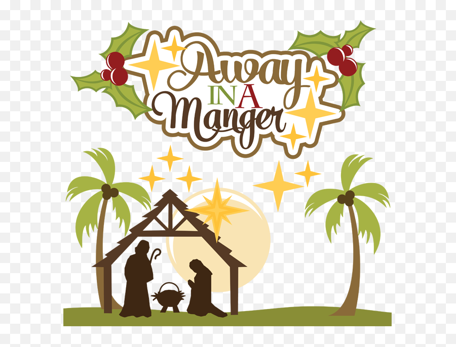 Nativity Clipart Away In Manger - Away In A Manger Title Emoji,Nativity Clipart