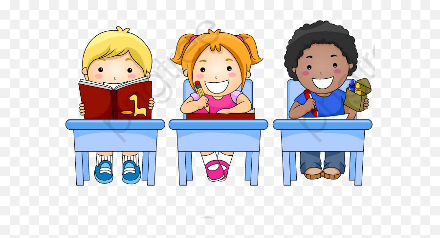 Download Free Png Attend Class Child Reading Png - Kids Reading At School Clipart Emoji,Child Reading Clipart