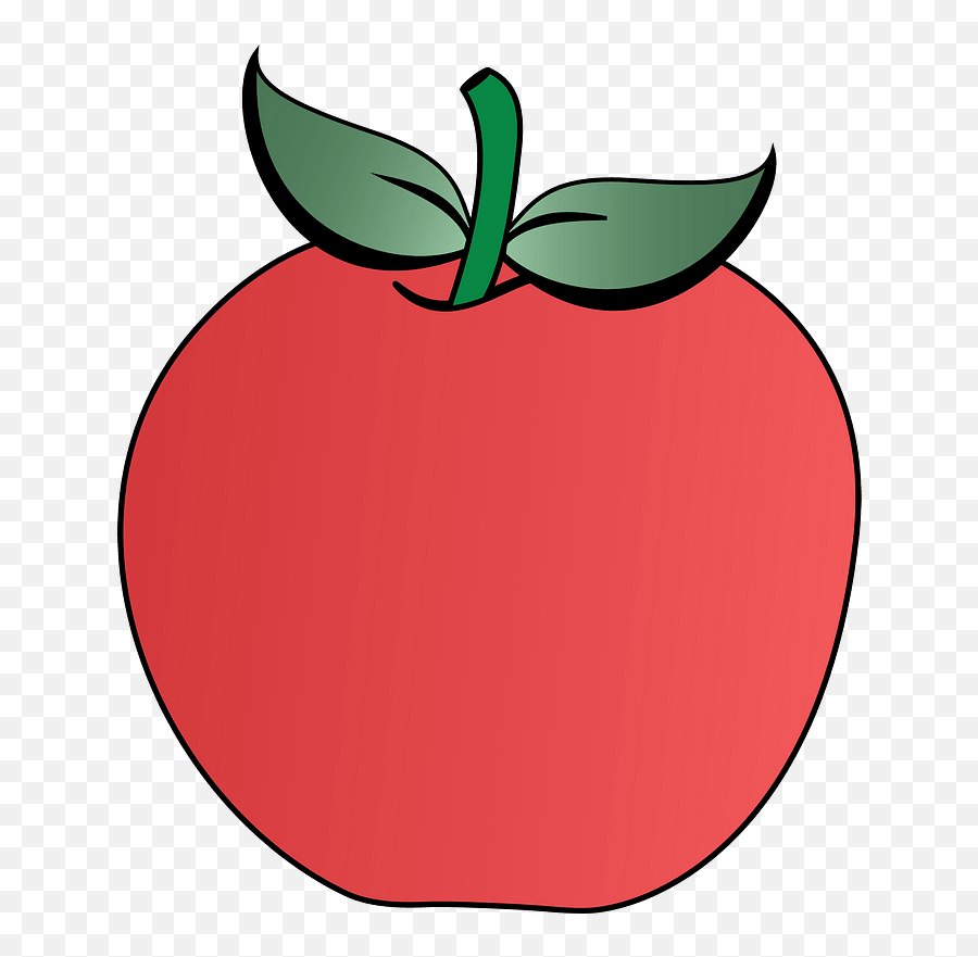 Red Apple Clipart - Fruit Of A Tree Clipart Emoji,Red Apple Clipart