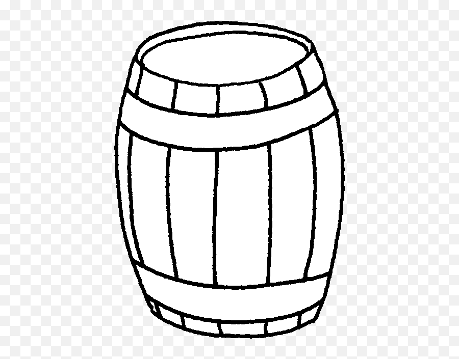 Line Drawing Of Keg - Barrel Clipart Emoji,Barrel Clipart