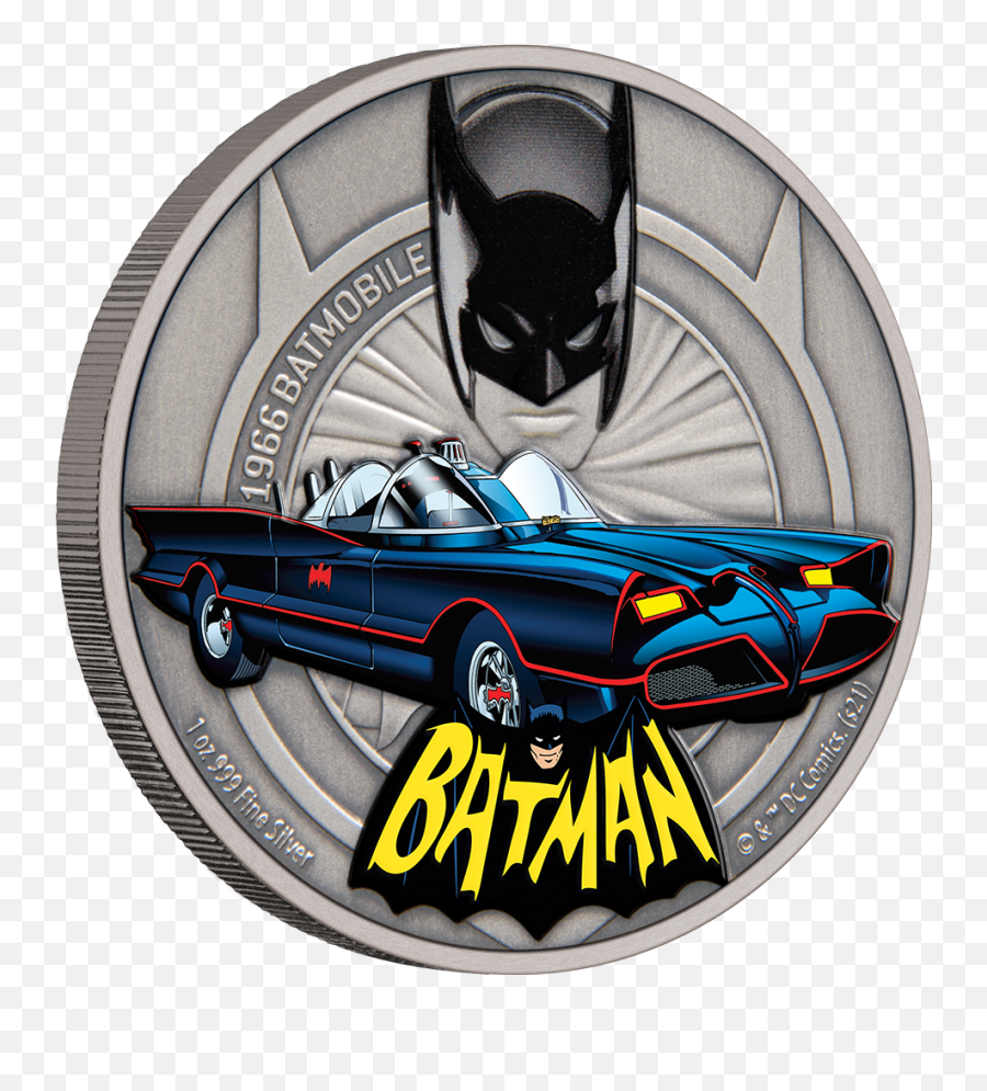 Iconic 1966 Car First In Batmobile Coin Emoji,Batman 1966 Logo
