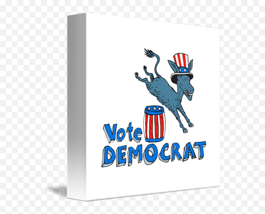 Vote Democrat Donkey Mascot Jumping Over Barrel Ca By Emoji,Democrat Donkey Png