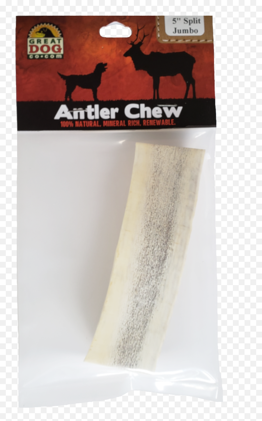 Great Dog 1 5 Inch Split Jumbo Red Deer Antler Chew - Sourced And Made In Usa Emoji,Deer Antler Png