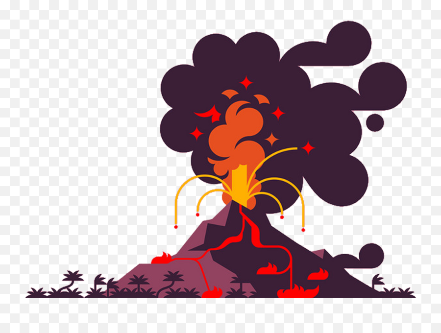 Hey Graphic Design Painted - Volcano Graphic Design Clipart Emoji,Clipart Volcanoes