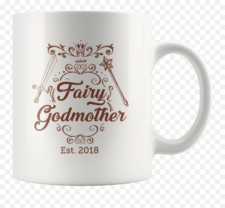 Fairy Godmother Est 2018 11oz White Mug Emoji,Fairy Godmother Png