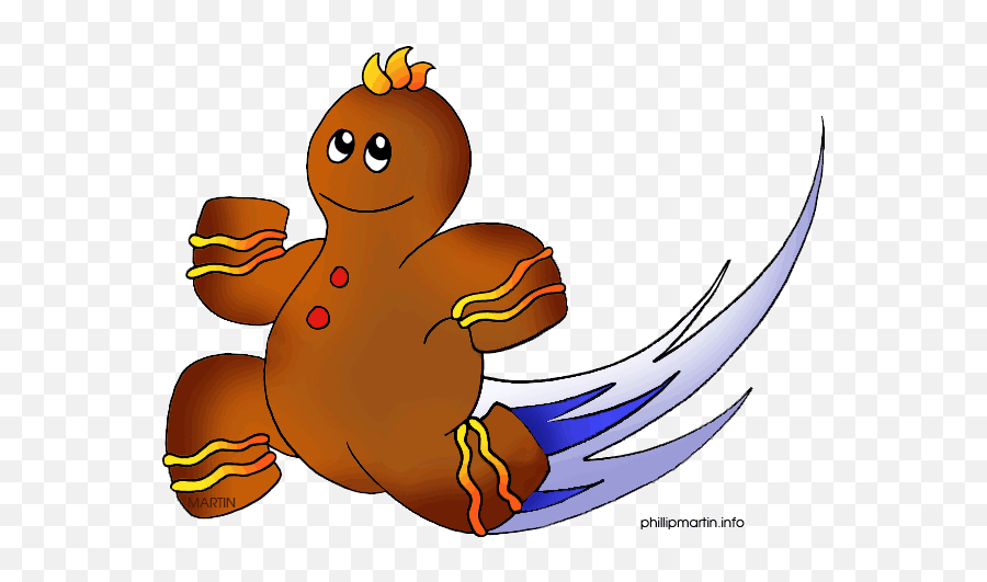 Gingerbread Man Story Clipart Free - Running Cartoon Gingerbread Man Emoji,Gingerbread Man Clipart
