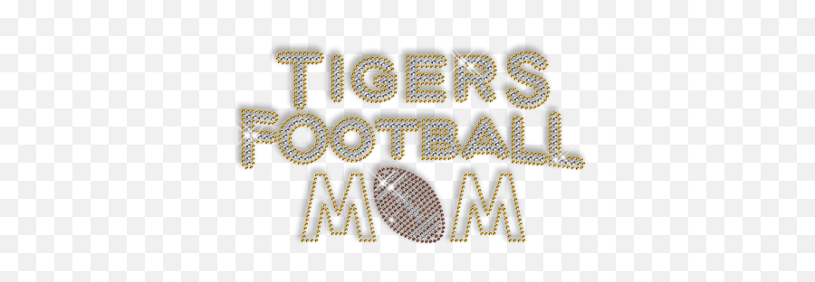 Custom Football Mom Rhinestone Hotfix Design With Team Logo - Dot Emoji,Football Team Logo