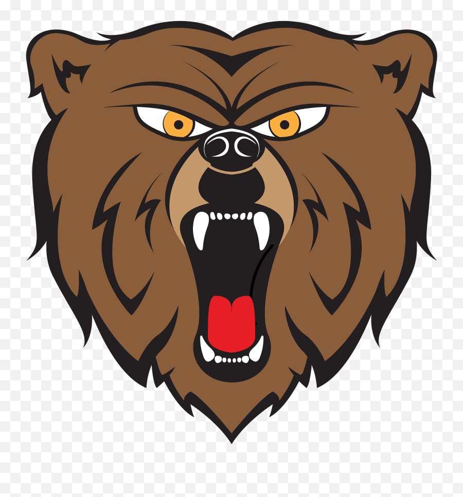 Angry Bear Face Clipart - Angry Clip Art Bear Emoji,Angry Clipart