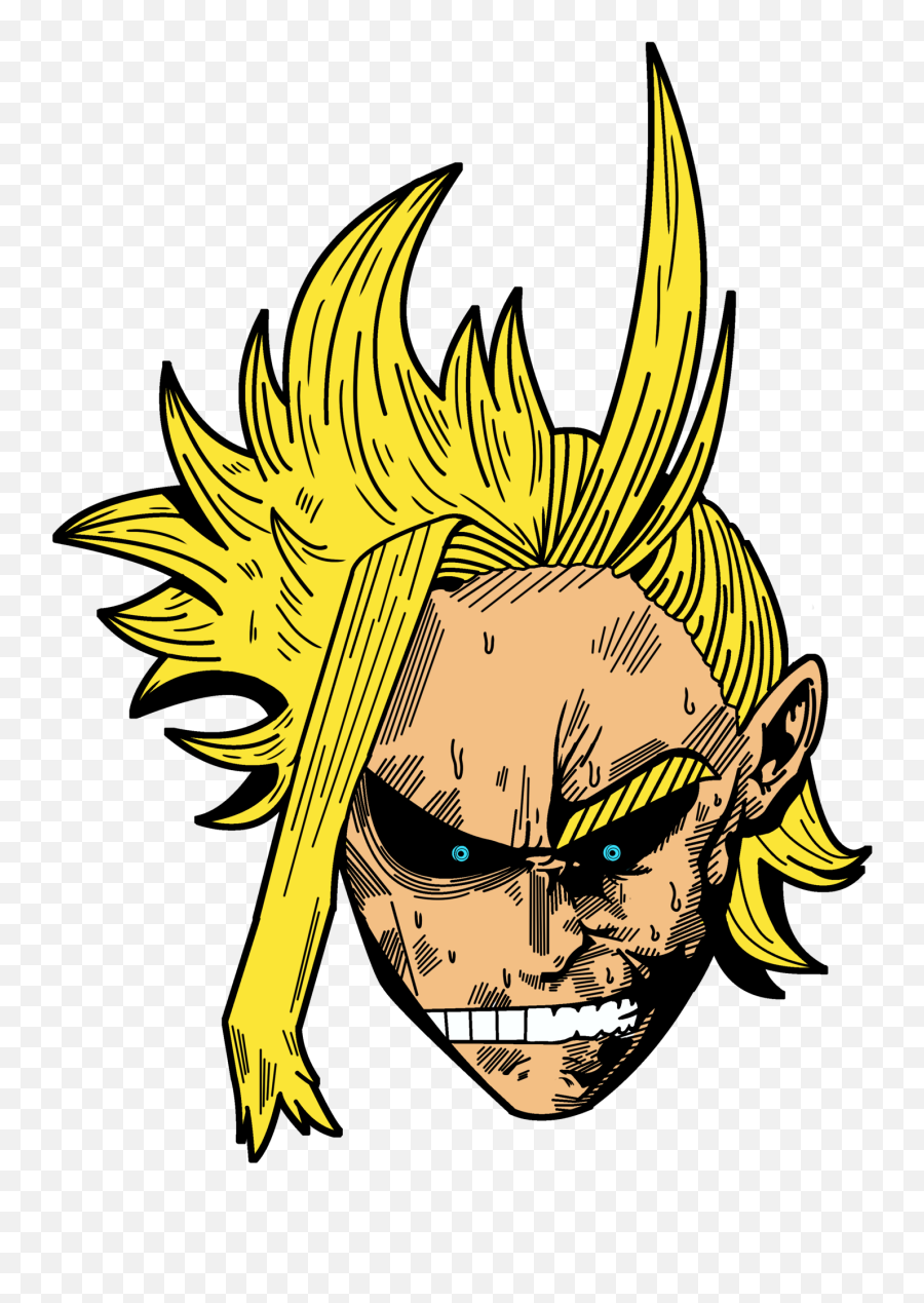 Might Pin - All Might Face Png Emoji,All Might Png