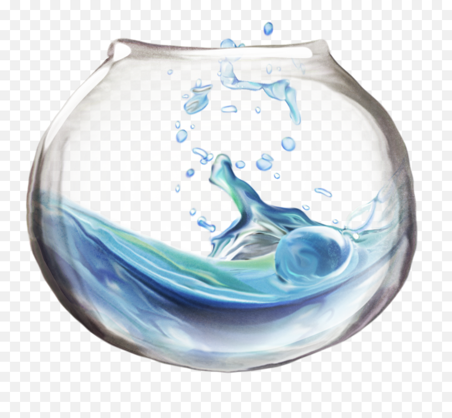 Aquarium Drawing Marine Mammal - Fish Bowl Png Download Water In Fish Bowl Png Emoji,Fish Bowl Clipart