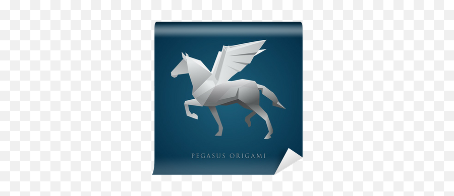 Pegasus Logo Wall Mural Pixers - Pegasus Origami Logo Emoji,Pegasus Logo