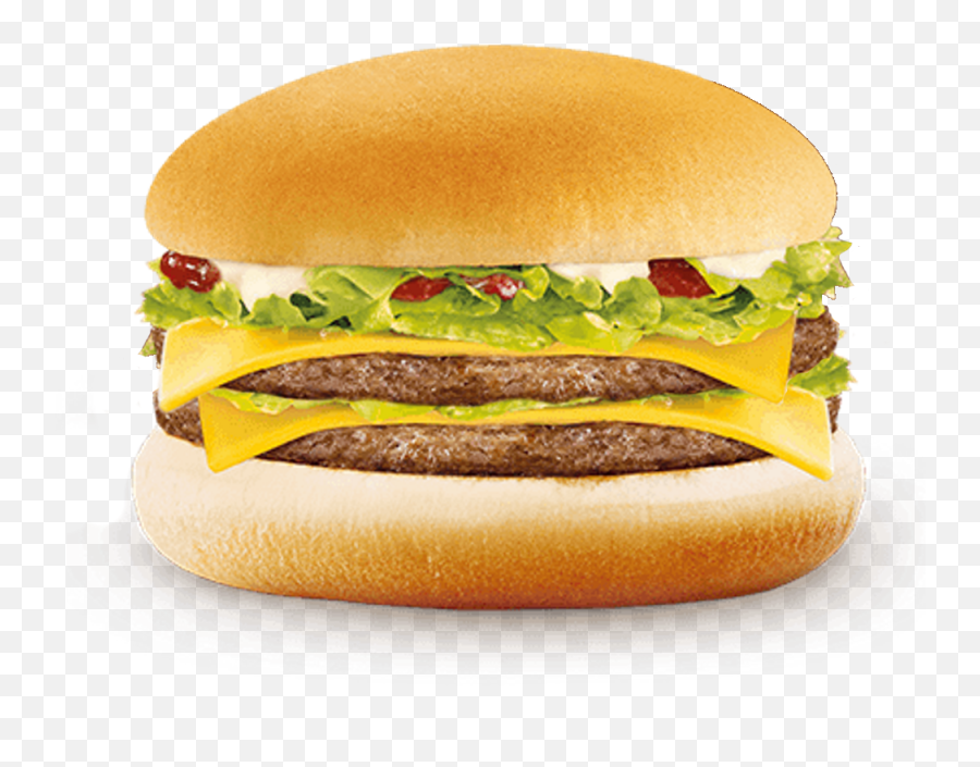 Double Cheeseburger - Double Burger Cheese Png Emoji,Cheeseburger Png