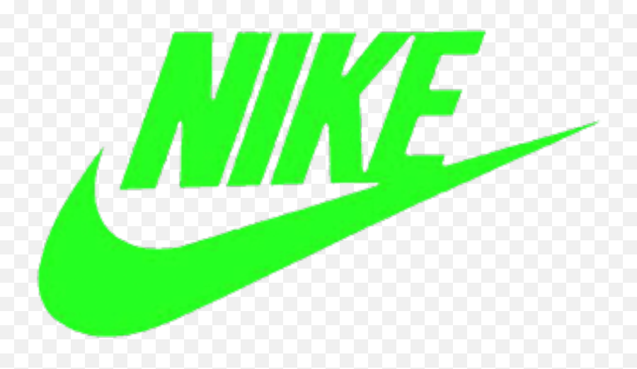 Nike Sticker - Transparent Green Nike Logo Clipart Full Nike Green Logo Png Emoji,Nike Logo