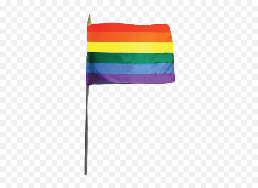 Rainbow Flag - Lgbt Flag On Stick Png Emoji,Rainbow Flag Png