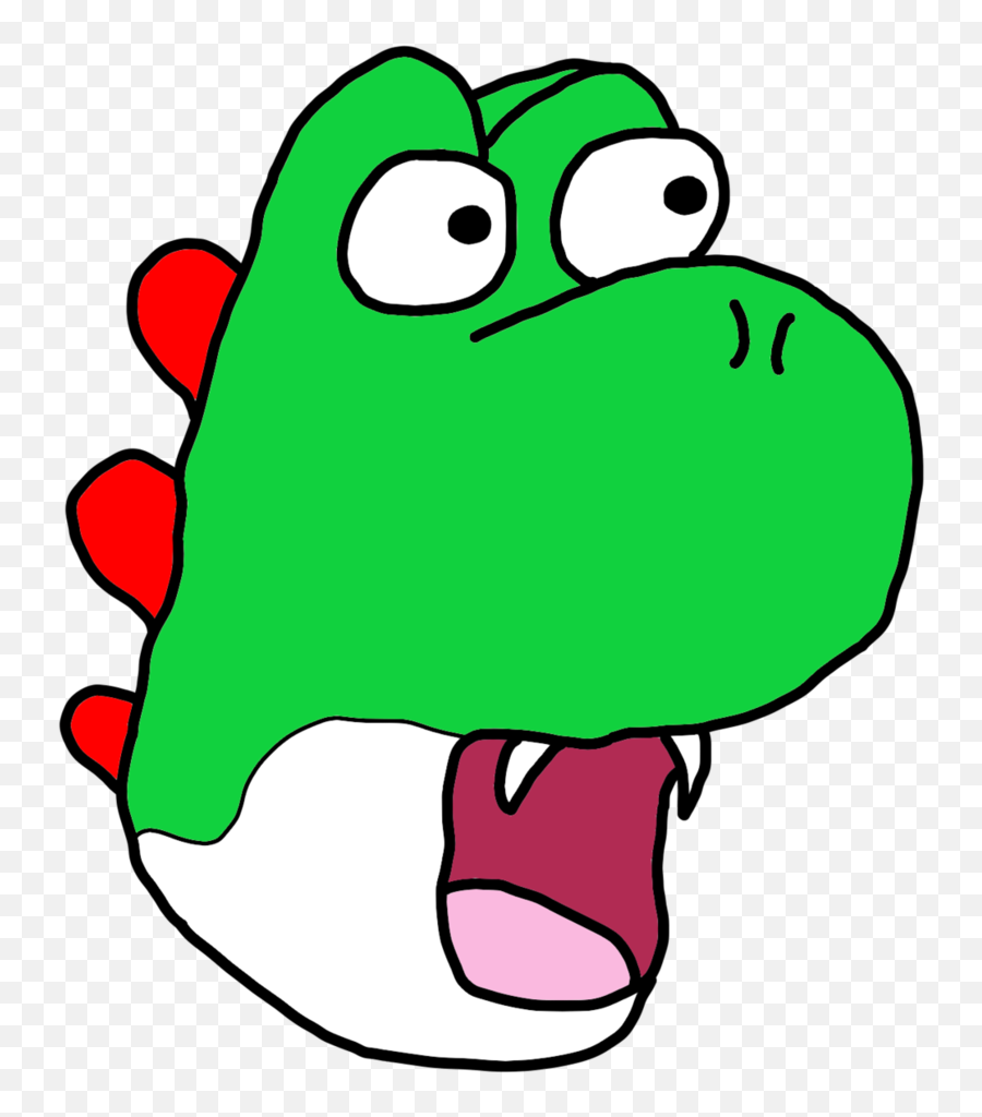 Yoshi Scary Face By Eduardo A Amazonas - Scary Yoshi Emoji,Scary Face Png