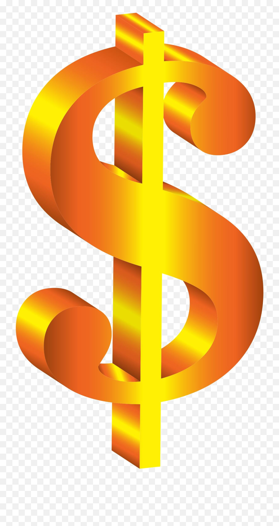 Golden Dollar Sign Png Image - Clip Art Dollar Sign Vector Emoji,Dollar Sign Png