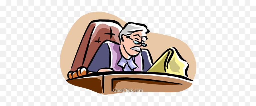 Judge Royalty Free Vector Clip Art - Trial Clipart Emoji,Judge Clipart