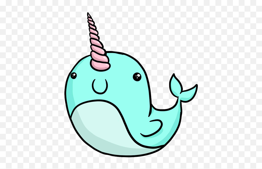 Animal From A To Z - Adorable Cute Adorable Narwhal Emoji,Narwhal Clipart