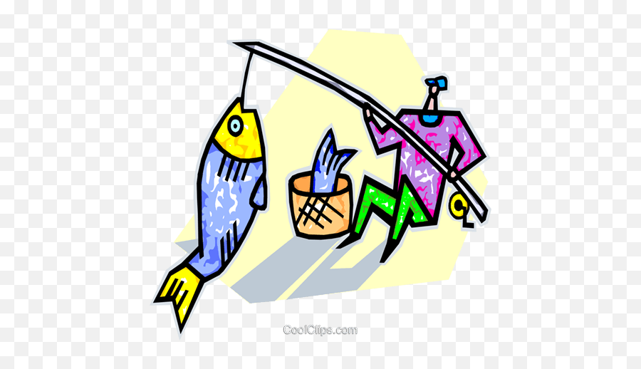 Fisherman Catching A Fish Royalty Free Vector Clip Art - Fish Emoji,Fisherman Clipart
