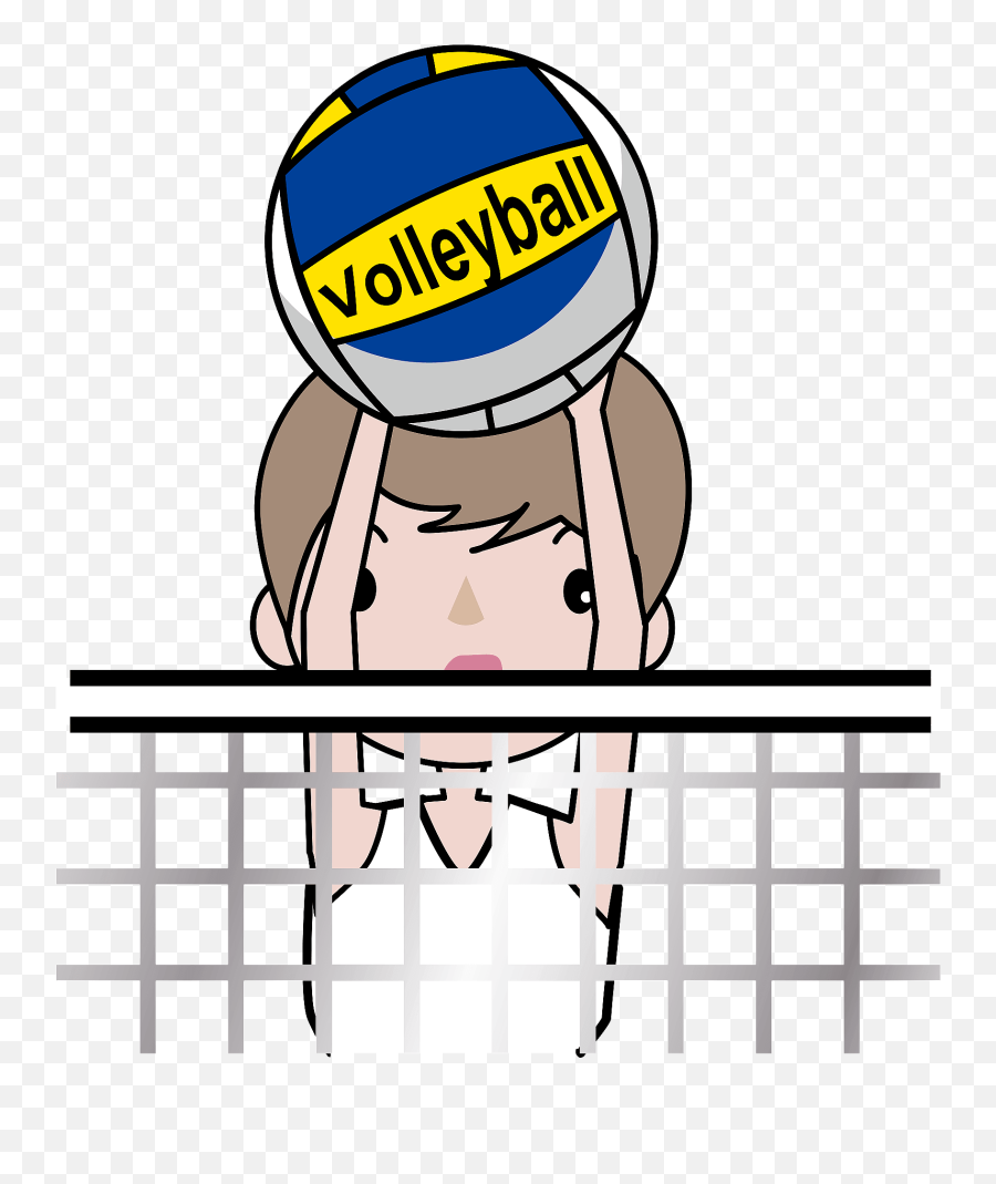Volleyball Player Clipart - For Volleyball Emoji,Volleyball Net Clipart