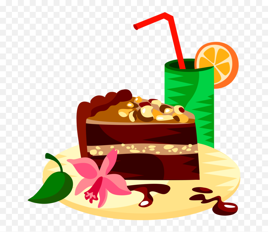Desserts Clipart German Chocolate Cake - Png Download Full Drinks And Dessert Clipart Emoji,Chocolate Cake Png