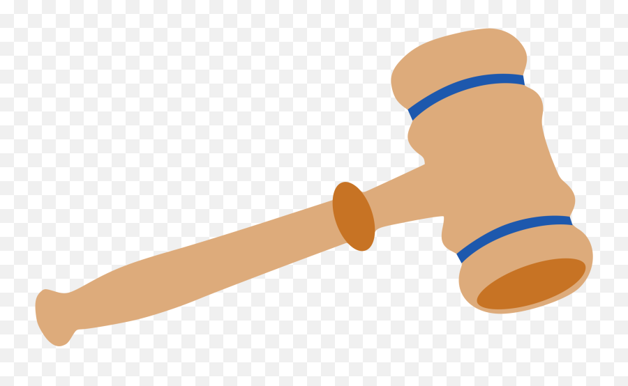 Free Clip Art - Cartoon Judge Hammer Transparent Emoji,Gavel Logo