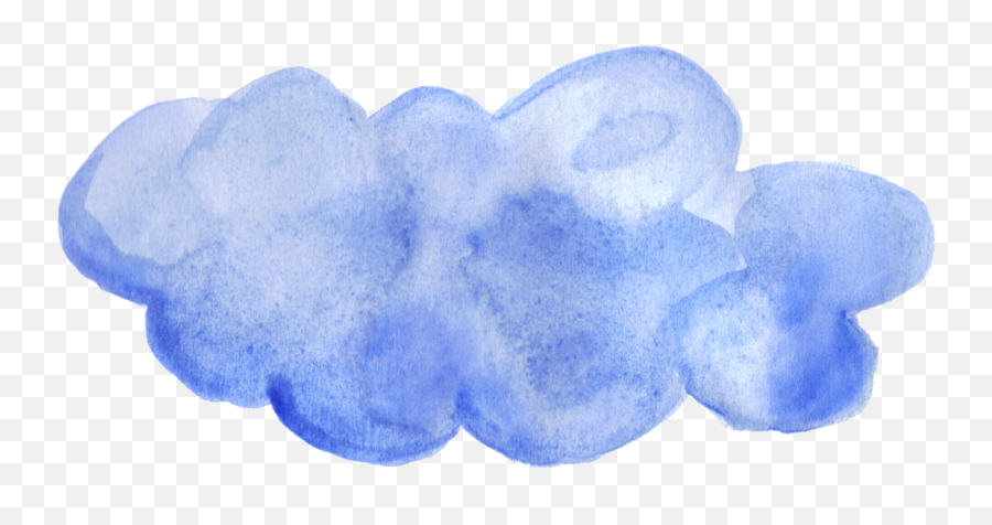 8 Blue Watercolor Clouds - Water Color Clouds Png Watercolor Cloud Vector Png Emoji,Clouds Png