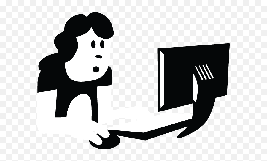 404ca - Woman Viewing Computer Screen Clip Art Emoji,Computer Screen Clipart