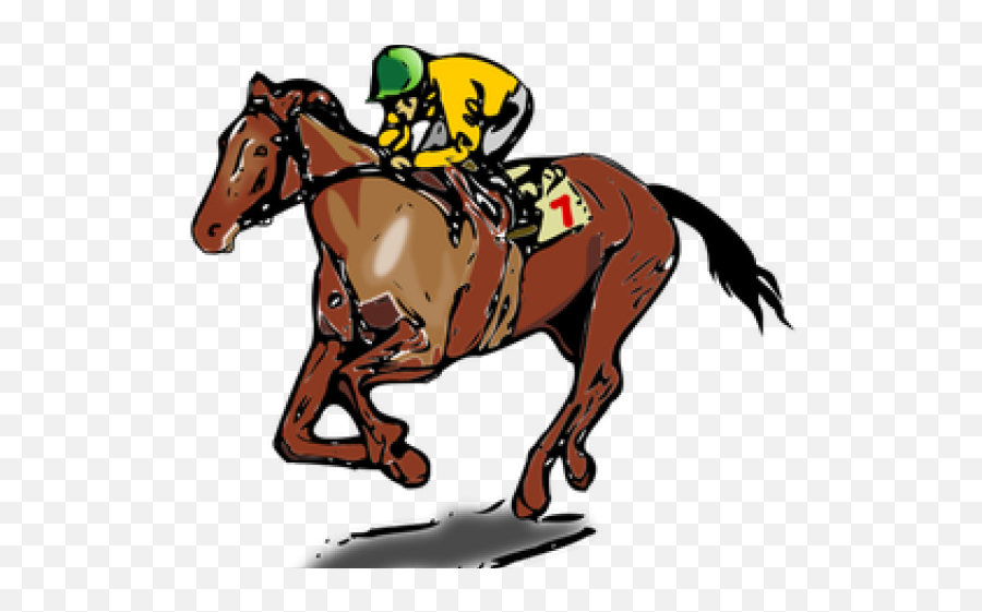 Horse Racing Clipart Border - Kentucky Derby Horses Clip Art Carrera De Caballo Png Emoji,Horses Clipart
