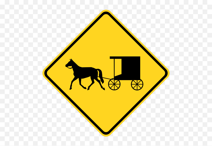Watch Out For Horse And Carriage Sticker - Horse Crossing Sign Emoji,Horse And Carriage Clipart