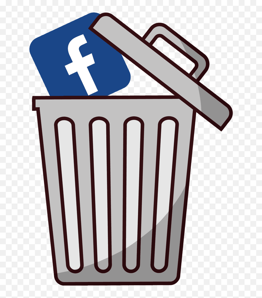 Download Putting The Facebook Icon In A Trash Can Png Image - Facebook In The Trashcan Emoji,Trash Can Png