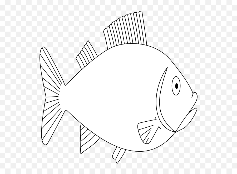 Download Hd Fishanimalswimmingsea Lifeoutlinefree Emoji,Fish Outline Png