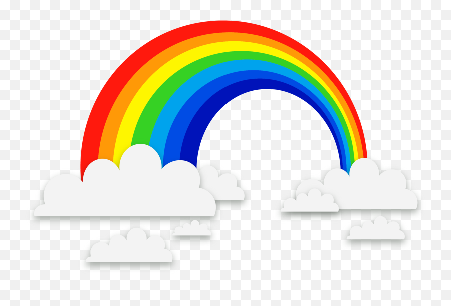 Download Rainbow Euclidean Exquisite Clouds Background Emoji,Clouds Vector Png