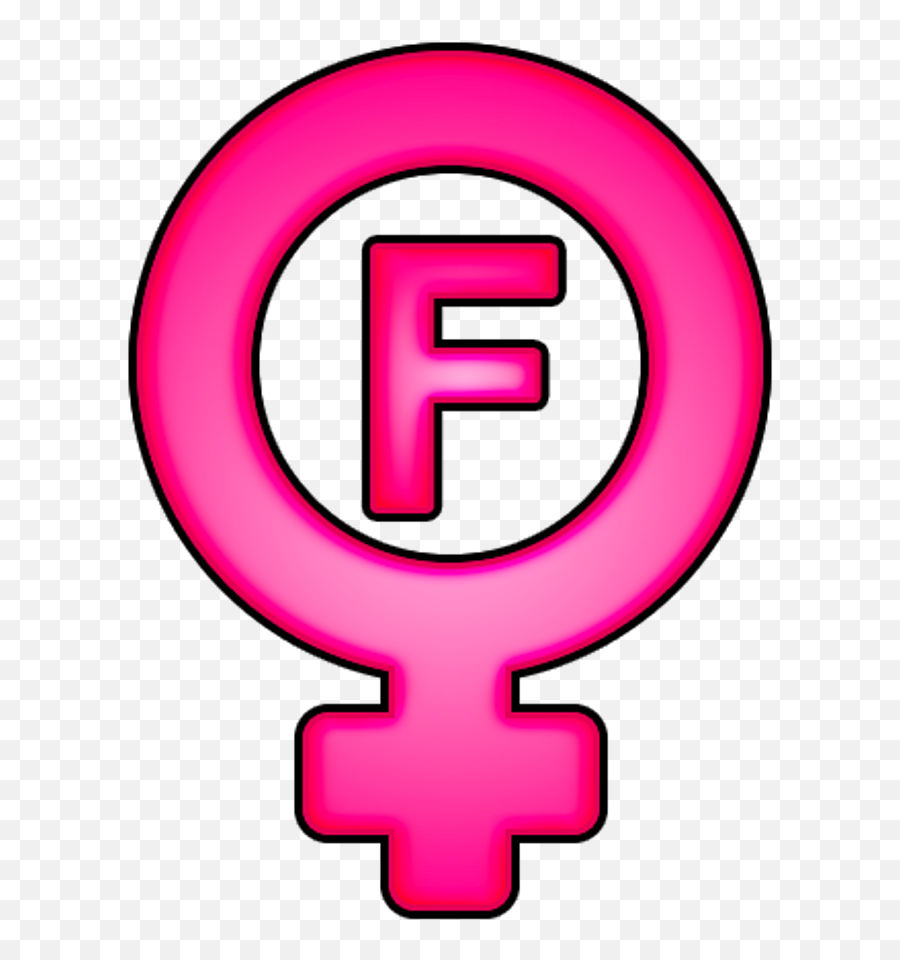 Woman Symbol F Feminism Femina Pink Girlpower - Simbolo Sexo Emoji,Feminist Clipart