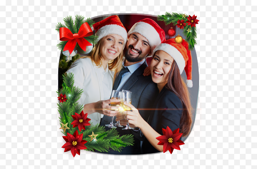 Merry Christmas Photo Frame Montage - Xmas Emojis Stickers,Merry Christmas Frame Png