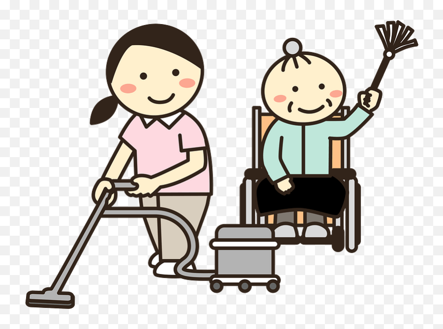 Helper For An Elderly Woman Clipart Free Download Emoji,Elderly Clipart