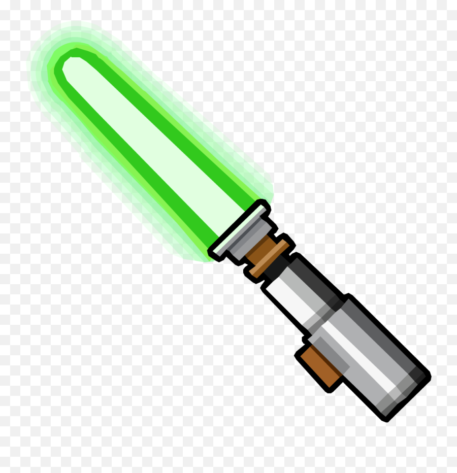Green Cartoon Star Wars Lightsaber Clipart - Lightsaber Clipart Emoji,Star Wars Logo