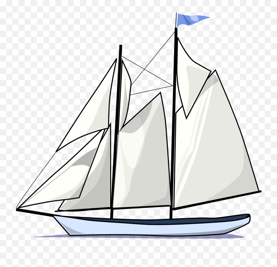 Boat Black And White Sailboat Clip Art - Yacht Clipart Emoji,Boat Clipart Black And White